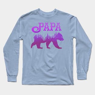 Papa Bear (Pink) Long Sleeve T-Shirt